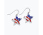 Patriotic Star Earrings – Red, White & Blue