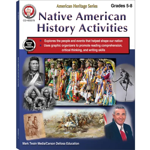 Native American History Activities Workbook, Grades 5 - 8: American Heritage Series - Paperback