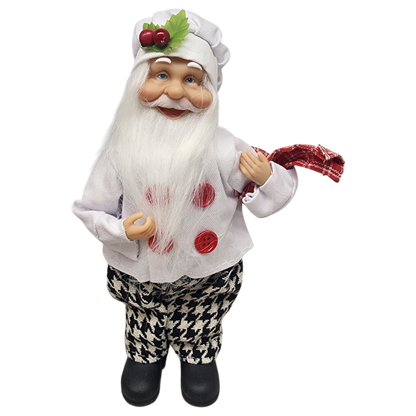Culinary Santa Figurine Ornament - 9 inches