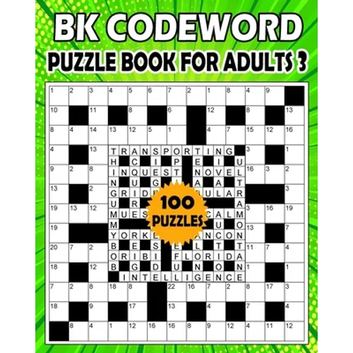 BK Codeword puzzle book for adults 3: codebreaker puzzle book for adults & seniors - 100 Puzzle from (BK Bouchama) - Paperback