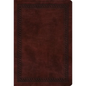 ESV Large Print Compact Bible, Red Letter (Trutone, Mahogany, Border Design) - Imitation Leather