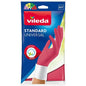 Vileda Natural Latex Cleaning Gloves with Cotton Lining - Durable, Comfortable, and Eco-Friendly - S/M/L Sizes
