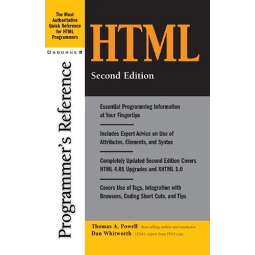 HTML Programmer's Reference, 2nd Edition - Paperback