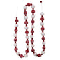 Red and White Frosted Beaded Garland