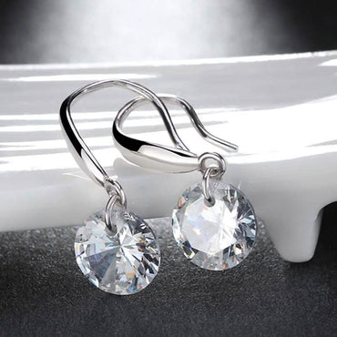 Naked Drill Swarovski Crystal Hook Earrings