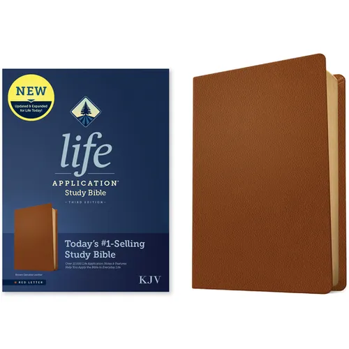 KJV Life Application Study Bible, Third Edition (Genuine Leather, Brown, Red Letter) - Leather