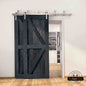Classic Double Bypass 2 Door Barn Door Kit | Brushed Nickel Hardware