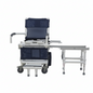 MJM International D118-5-SLIDE-N Deluxe All Purpose Dual Shower Chair/Transfer Bench (Excellent Lateral Transfer), Open Front Soft Seat, Buckle Safety Belt, Double Drop Arms, 5" x 1 1/4" Heavy Duty Casters, 300 lbs Weight Capacity