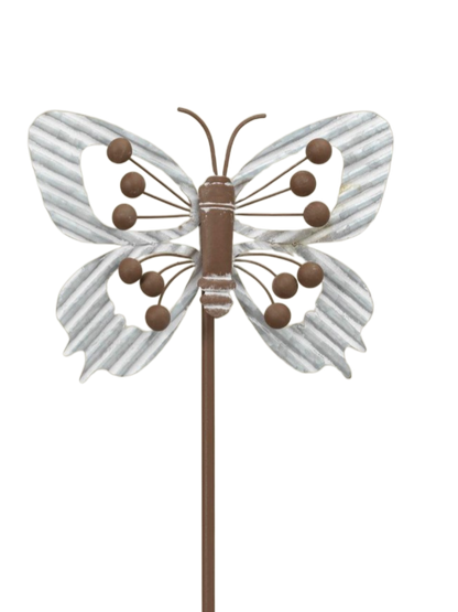 Corrugated Metal Butterfly Garden Stake -