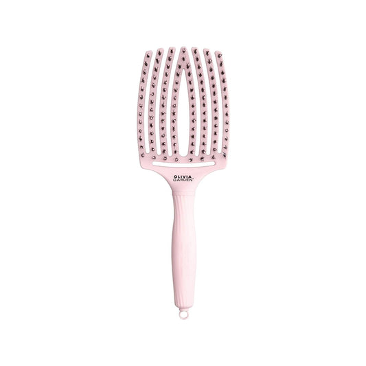 Olivia Garden Fingerbrush Care Iconic Boar Nylon Pastel Pink L