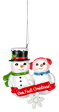 Snow Couple Ornament - Our First Christmas