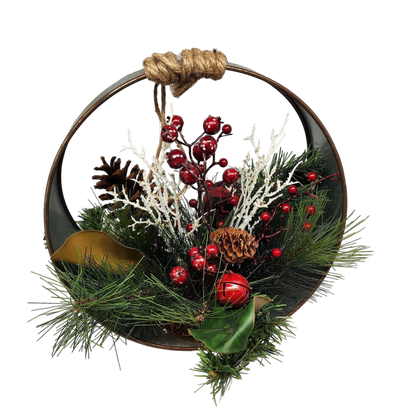 Rustic Holiday Charm Wreath