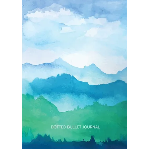 Watercolor Blue & Green Hills - Dotted Bullet Journal: Medium A5 - 5.83X8.27 - Paperback