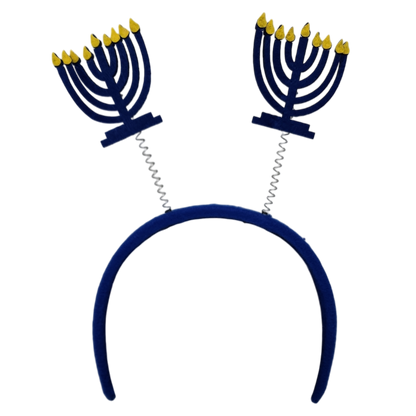 Springy Headband with Felt Menorah