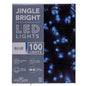 Jingle Bright 100 LED Light Set - Blue - Green Wire