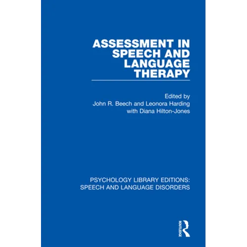 Assessment in Speech and Language Therapy - Paperback