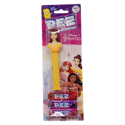 Pez 'Disney Princess' Dispenser with 3 Candy rolls - Belle - Hair Down