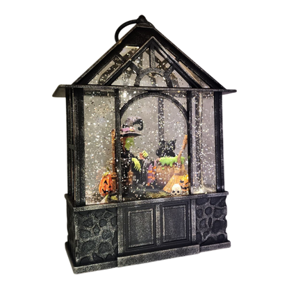 Sleeping Witch Lighted Waterglobe Lantern
