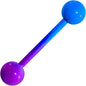 Color Plated Purple Blue Fade Barbell Tongue Ring