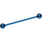 Blue IP Seriously Twisted Industrial Barbell Earring 38mm
