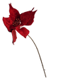 Red Poinsettia Pick - 9 inch Bloom - 20 Inch Stem