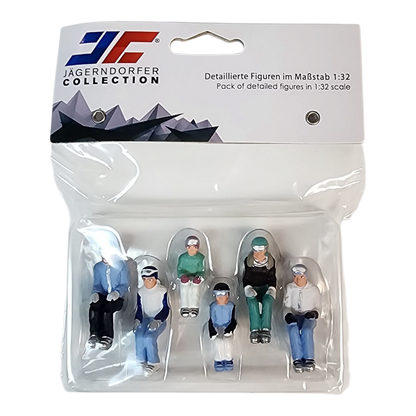 Ski Lift Figurines - Seated - 6 Piece - Style 1