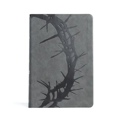 CSB Giant Print Reference Bible, Charcoal Leathertouch, Indexed - Imitation Leather