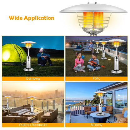 11 000 BTU Portable Tabletop Propane Patio Standing Heater
