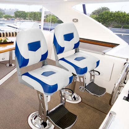 Set of 2 Folding Low Back Fishing Boat Seat