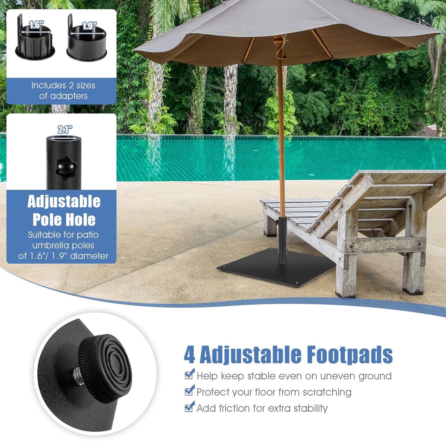 20 Inches Patio Umbrella Base