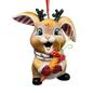 Jolly Bunny Ornament - Approximately 4 Inches
