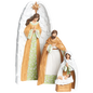Mistletoe Pattern Nesting Nativity - 4 Piece Set