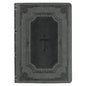 KJV Holy Bible, Super Giant Print Faux Leather Red Letter Edition - Thumb Index & Ribbon Marker, King James Version, Gray/Black - Leather