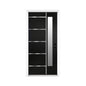 [36X80-Inch] Nuvia Black Modern Left Inswing Fiberglass Front Door With Frosted Glass [4-9/16 Frame] (SAK96731)