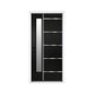 [36X80-Inch] Nuvia Modern Frosted Glass Black Fiberglass Front Door With Right Inswing (SAK10584)