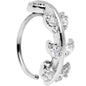 20G Clear CZ Gem Leafy Seamless Circular Ring