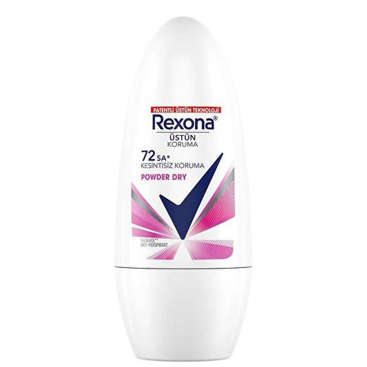 Rexona Women's Roll On Deodorant Powder Dry - 72 Hours Protection, Long Lasting Antiperspirant for Active Lifestyle