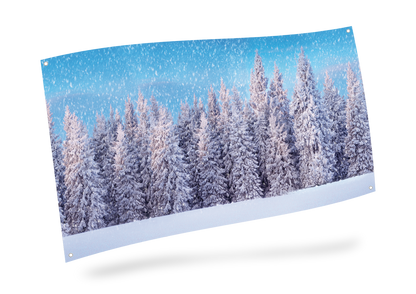 My Village Background Cloth - Snow Forest -  59x30 inch