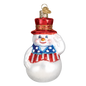 Patriotic Snowman Ornament