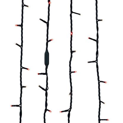Jingle Bright 100 LED Light Set - Red/White - Green Wire
