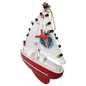 Festive Sailboat Hanging Ornament -