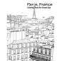 Paris, France Coloring Book for Grown-Ups 1 - Paperback