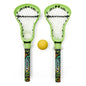 Hydro Waterproof Lacrosse Game Set - Green with Black Handles