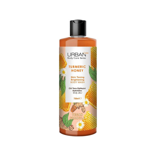 URBAN Turmeric Honey Body Wash Gel - Natural Skincare for Even Skin Tone & Brightening - 25.36 fl oz