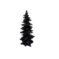 Black Resin Halloween Tree 7 1/4 Inches Tall
