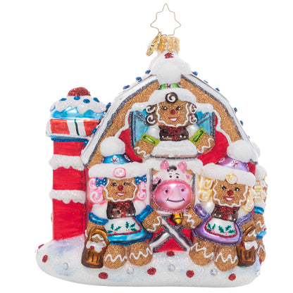 Merry Milk Maids Glass Ornament