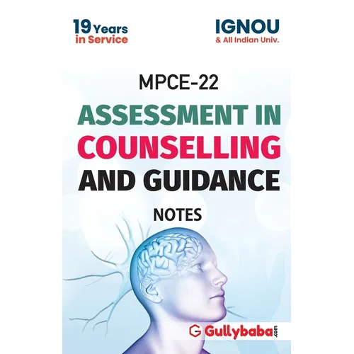 MPCE-022 Assessment In Counselling And Guidance Notes - 2018 - Paperback