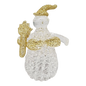 Golden Glitter Glass Snowman Figurine