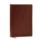 NKJV Giant Print End-Of-Verse Reference Bible, Brown Leathersoft, Red Letter, Comfort Print: Holy Bible - Great for Father's Day - Imitation Leather