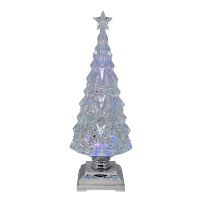 Sparkling Crystal Lighted Waterglobe Tree - 12.5"